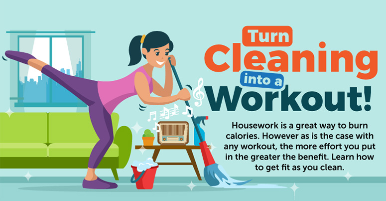 turn cleaning into a workout